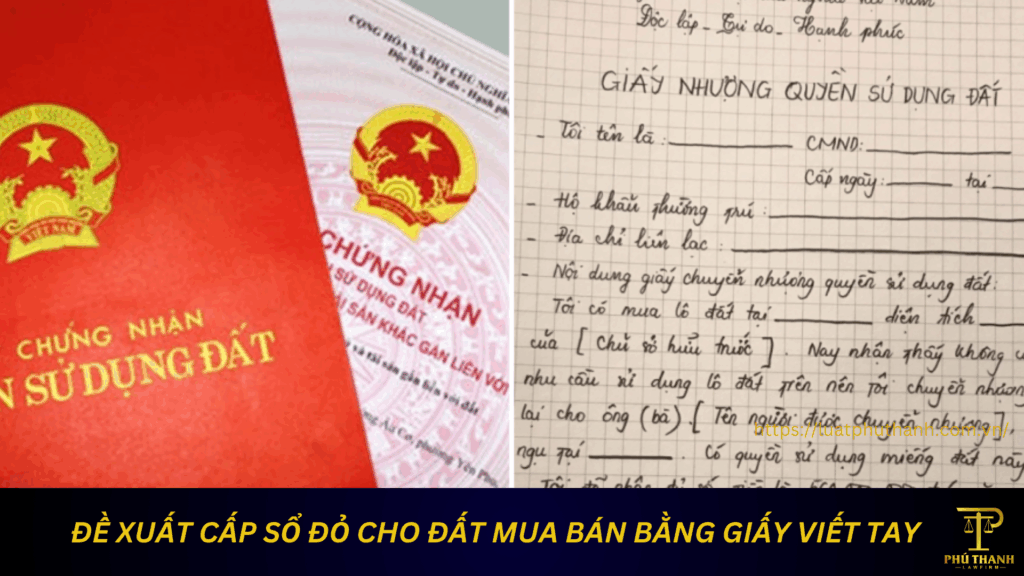 Đề xuất cấp sổ đỏ cho đất mua bán bằng giấy viết tay